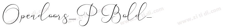 Opendoors_P Bold字体转换
